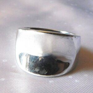 Wide Band Sterling Silver Ring-Size 7.25  # 21026